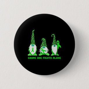Gnome One Fights Alone Kidney Disease Awareness 6 Cm Round Badge