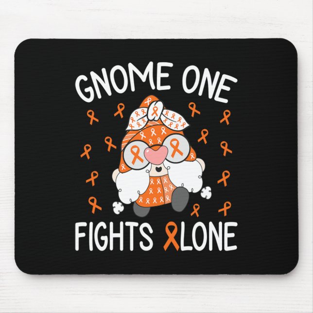 Gnome One Fights Alone Leukaemia Awareness Gnome P Mouse Mat (Front)