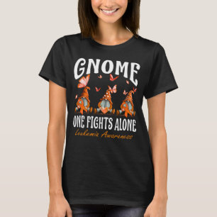 Gnome One Fights Alone Leukemia Awareness T-Shirt