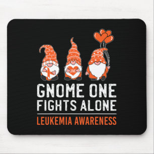 Gnome One Fights Alone Leukemia Cancer Awareness R Mouse Mat