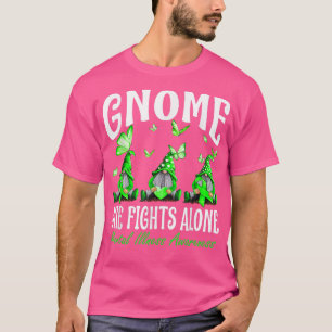 Gnome One Fights Alone Mental Illness Awareness T-Shirt