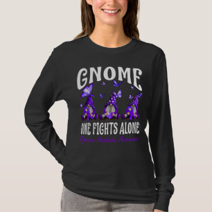 Gnome One Fights Alone Migraine Headache Awareness T-Shirt