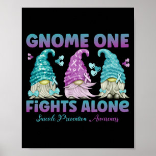 Gnome One Fights Alone Prevention Awareness Poster