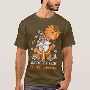 Gnome One Fights Alone Ribbon ADHD Awareness T-Shirt