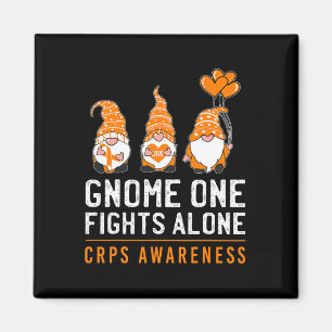 Gnome One Fights Alone RSD CRPS Awareness Orange R Magnet