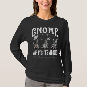 Gnome One Fights Alone Sleep Disorders Awareness T-Shirt