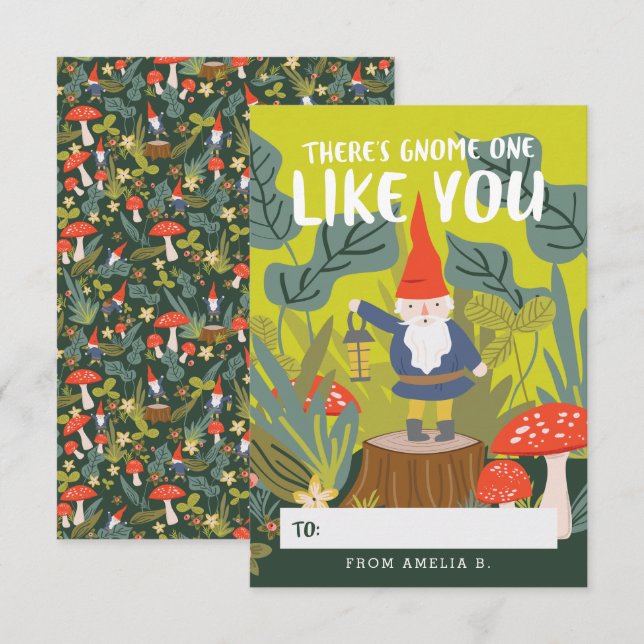 Gnome One Like You Valentine Invitation (Front/Back)