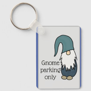 Gnome Parking Sign Key Ring