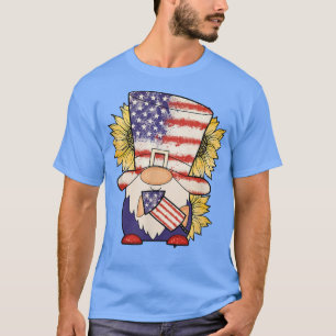 Gnome Patriotic American Flag - Gnome 4th of July T-Shirt