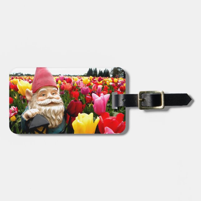 Gnome Petals Luggage Tag (Front Horizontal)