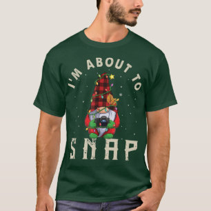 Gnome Photographer Christmas Lights Photography Fu T-Shirt