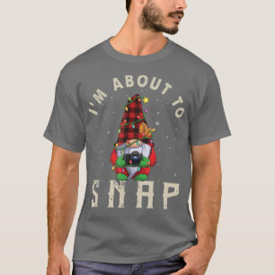 Gnome Photographer Christmas Lights Photography Fu T-Shirt