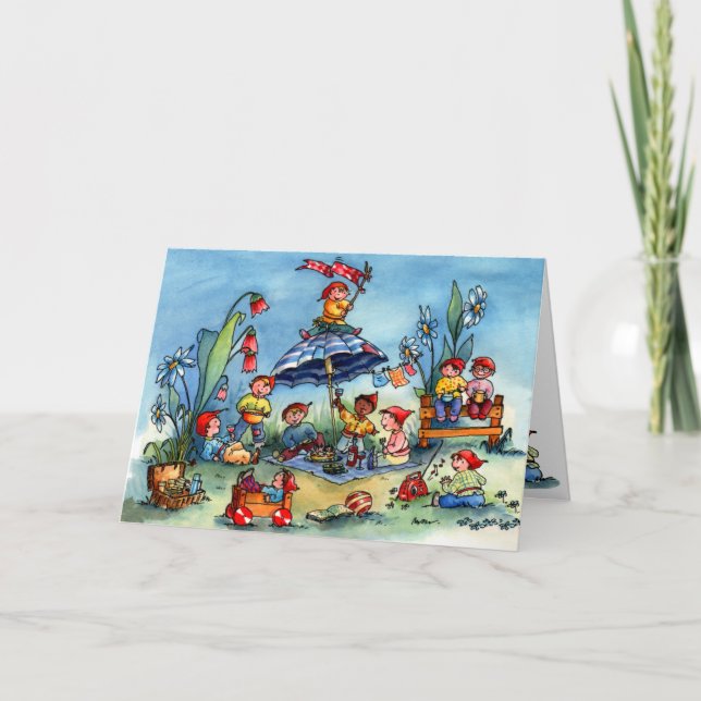 Gnome Picnic Card (Front)