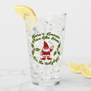 Gnome Place Like Home for Holidays! Giftware Glass