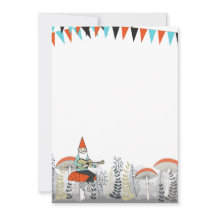 Gnome Playing Guitar Invitation