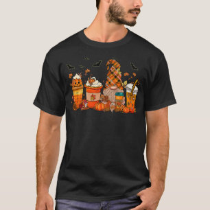 Gnome Pumpkin Spice Coffee Latte Fall Autumn Bat G T-Shirt