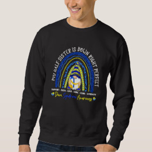 Gnome Rainbow Half Sister Is Down Right Perfect T2 Sweatshirt