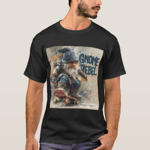Gnome Rebel skateboarding graphic artwork T-Shirt