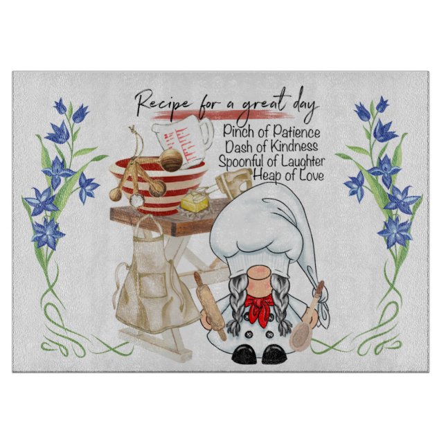Gnome Recipe  Cutting Board (Front)