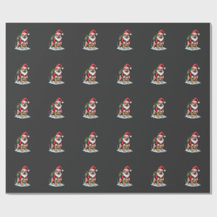 Gnome Riding English Bulldog Christmas Xmas Boys G Wrapping Paper