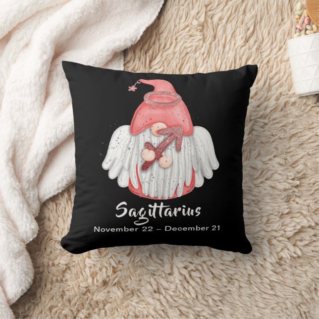 Gnome Sagittarius Astrology Sign Angel Cushion (Blanket)