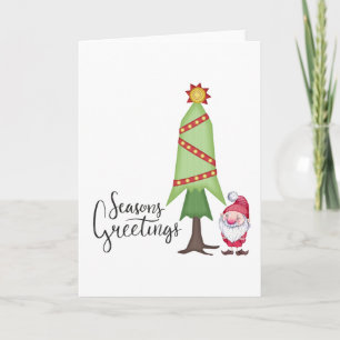 Gnome Seasons Greetings Holiday Card