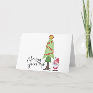 Gnome Seasons Greetings Holiday Card