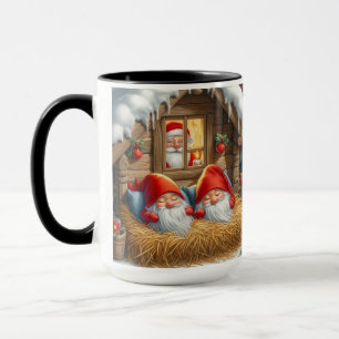 Gnome Sees Sleeping Christmas Coffee Mug
