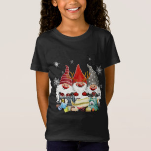 Gnome Sewing Gnomes Quilting Gnomies Xmas Santa Tr T-Shirt