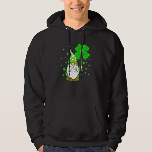 Gnome Shamrock Lpn Life Nurse St Patricks Day Iris Hoodie (Front)