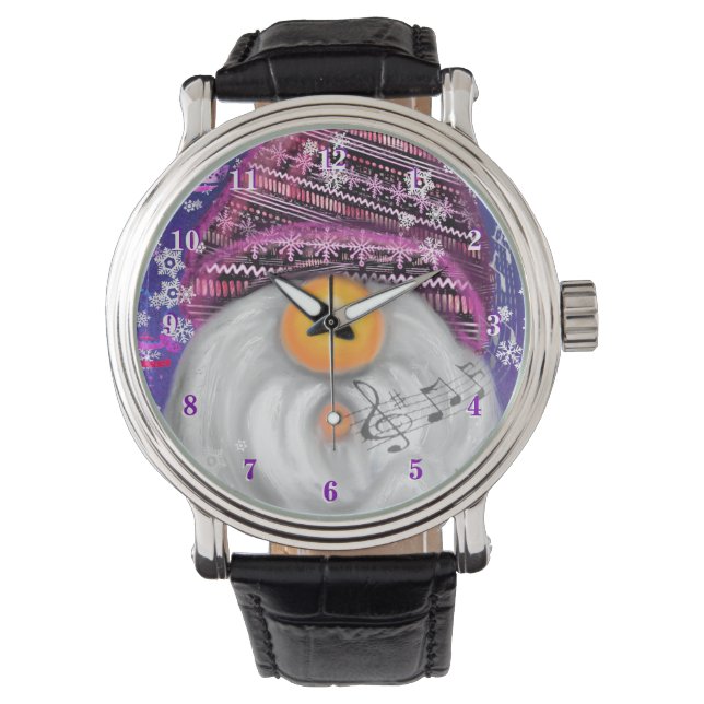 Gnome Sings Happy Christmas Song Watch (Front)