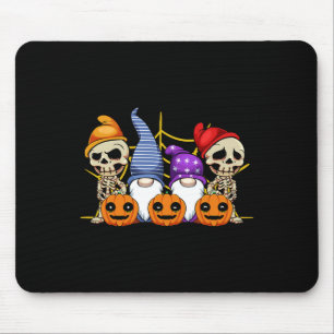 Gnome Skeleton Lazy Halloween Costume Cute Pumpkin Mouse Mat