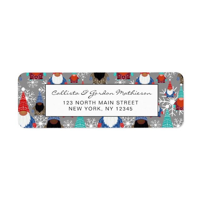 Gnome Snowflake Illustrations Christmas Pattern (Front)