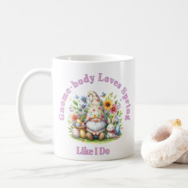 Gnome Spring  Coffee Mug (With Donut)