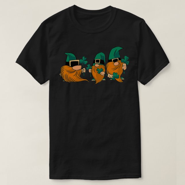 Gnome St Patrick Day Irish Green Saint Patrick Luc T-Shirt (Design Front)