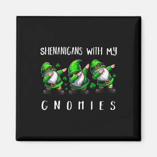 Gnome St. Patricks Day Gnomes Shenanigans Celebrat Magnet