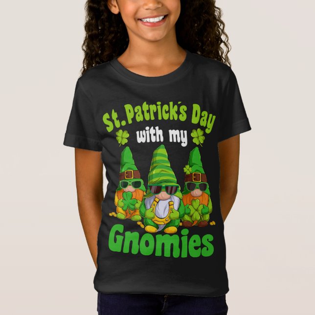 Gnome St Patricks Day Gnomies T-Shirt (Front)