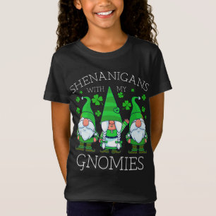 Gnome St Patricks Day Shenanigans Gnomies Shamrock T-Shirt