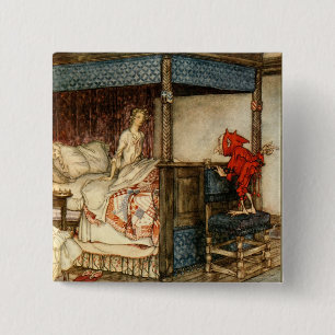 Gnome Surprise by Arthur Rackham 15 Cm Square Badge