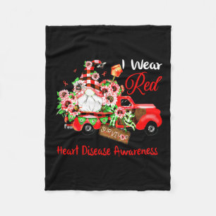 Gnome Survivor Heart Disease Awareness Fleece Blanket