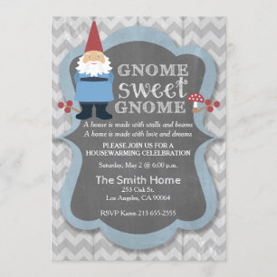 Gnome Sweet Gnome Housewarming Party Invitation