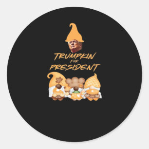 Gnome Sweet Gnome Vote Trumpkin Classic Classic Round Sticker