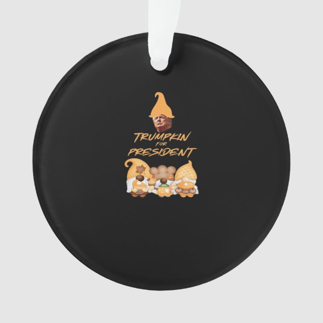 Gnome Sweet Gnome Vote Trumpkin Classic Ornament (Front)