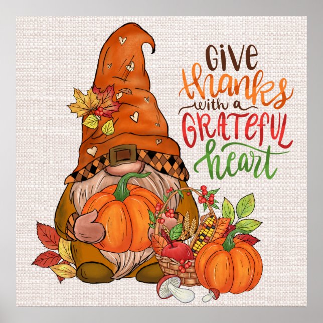 Gnome Thanksgiving Poster (Front)