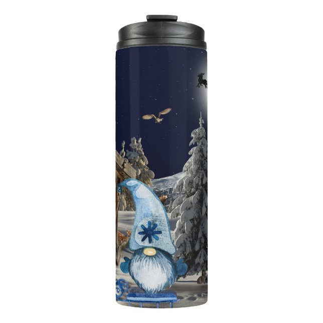 Gnome Thermal Christmas Night Tumbler (Front)