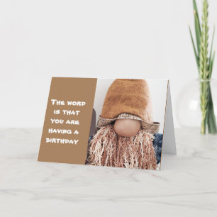 GNOME THINKS HE'S A COMIC FOR **50th** BIRTHDAY Card