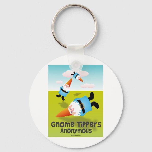 Gnome Tippers Anonymous Key Ring (Front)
