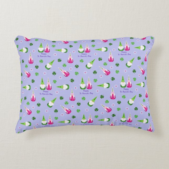 Gnome Toss St. Patrick's Day Decorative Cushion (Front)