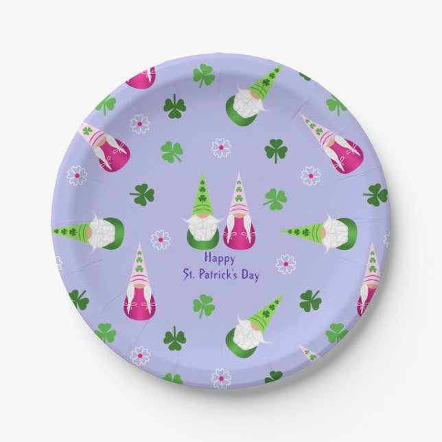 Gnome Toss St. Patrick's Day Paper Plate (Front)