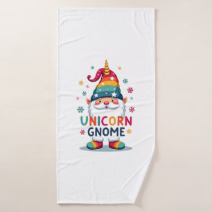 Gnome Unicorn Shirt Family Matching Group Christma Bath Towel